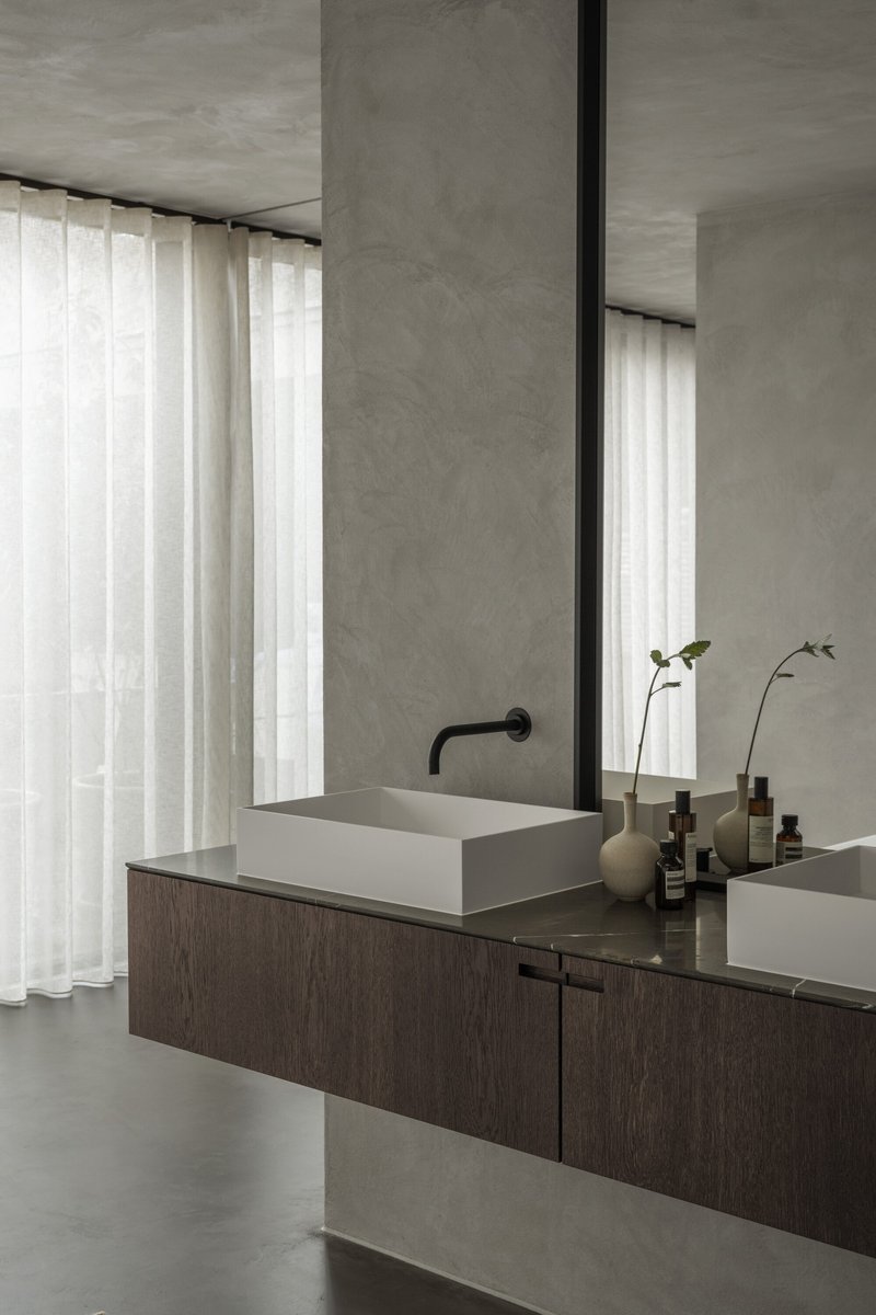 Westergaarden Summer House / N+P Architecture - Interior Photography, Bathroom, Sink, Countertop, Glass