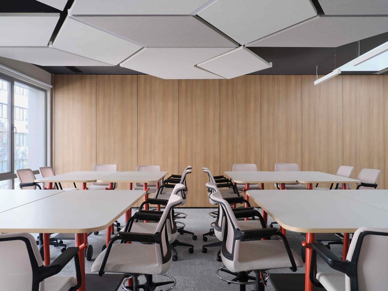 Narxoz University Business School / AGP Architects - Interior Photography, Dining room, Table, Chair